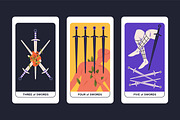 Suit of Swords tarot cards set, an Illustration by Good Studio (Thumbnail 4 of 6)