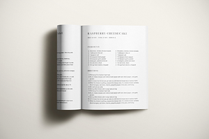 Minimal Recipe Template Canva