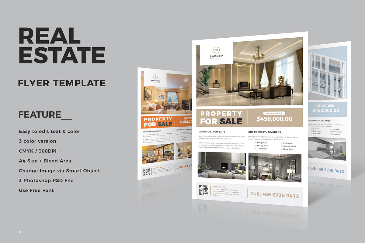 Real Estate Flyer, a Flyer Template by ThemeDevisers (Photo 1 of 4)