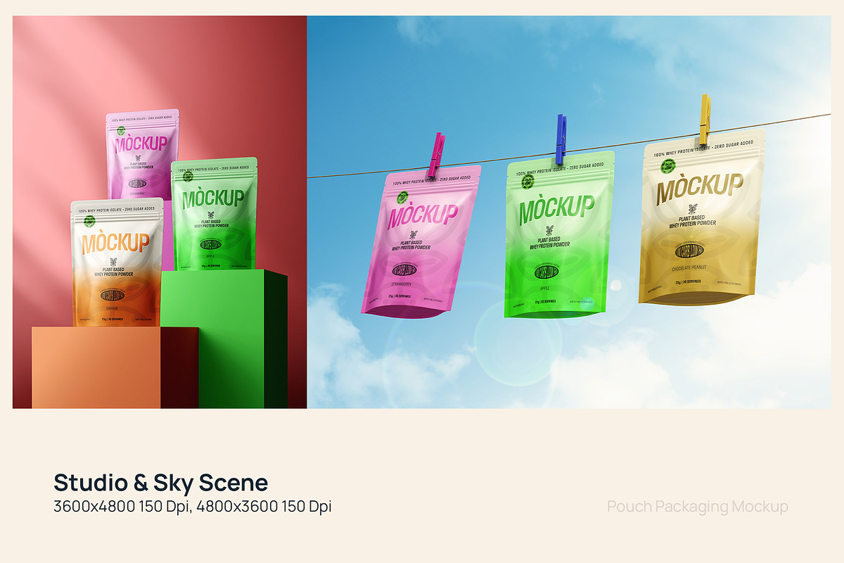 Food Pouch Packaging Mockup, a Packaging Mockup by ABAMockups (Photo 3 of 4)