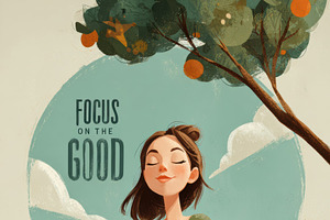 Motivational Focus on the Good, a Decorative Illustration by Virgo Studio