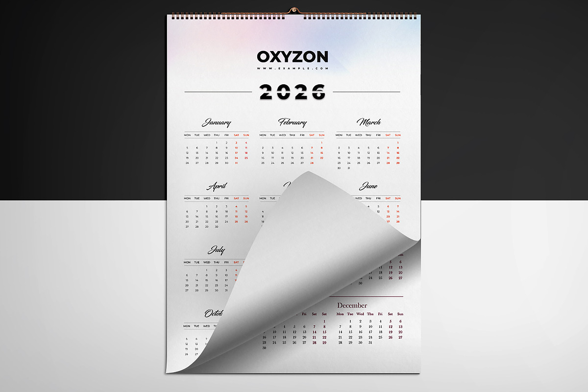 Wall Calendar 2026, a Stationery Template by crazyOWL (Photo 4 of 4)