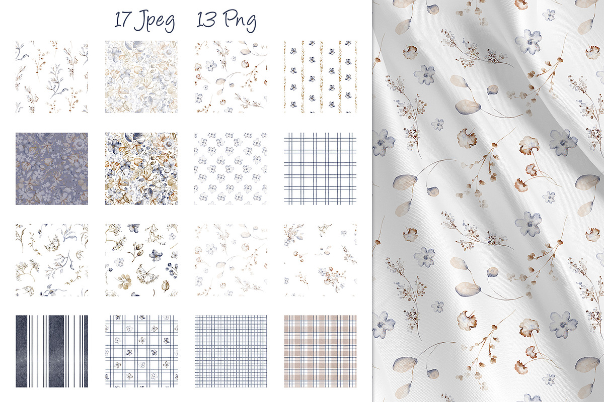 Dried Flowers Watercolor Collection, a Decorative Illustration by LenArt (Photo 10 of 12)