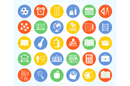 Back to school icon set preview 2