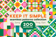 Simple Geometric Seamless Patterns, a Pattern Graphic by AnnArt (Thumbnail 1 of 9)