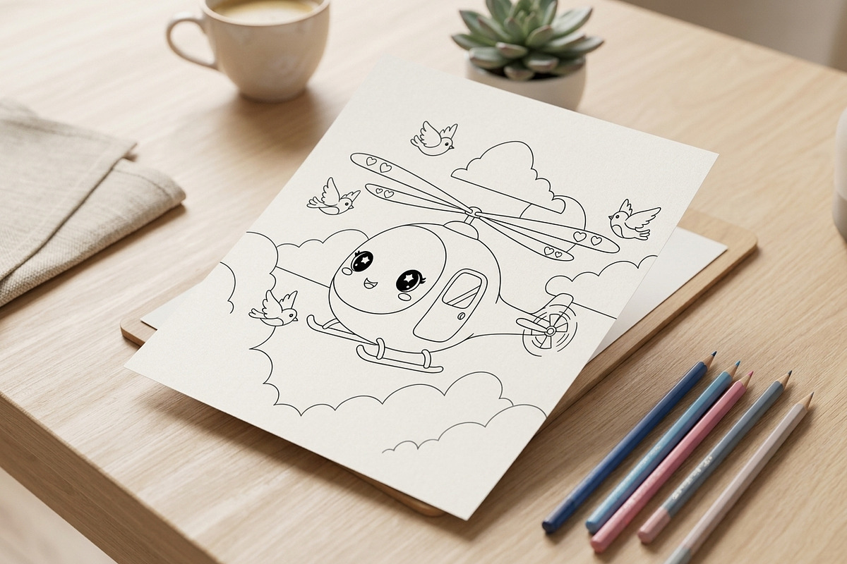 80 Plane Coloring Pages for Kids, a Transportation Illustration by ikarifq shop (Photo 5 of 5)