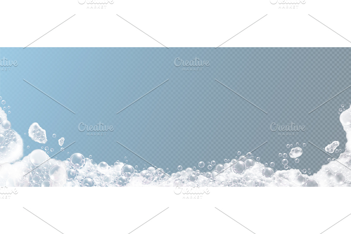 White soap foam border, a Decorative Illustration by Yayasya (Photo 1 of 3)