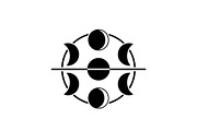 Moon Phases Silhouette Clipart, a Graphic by hafijul (Thumbnail 5 of 13)