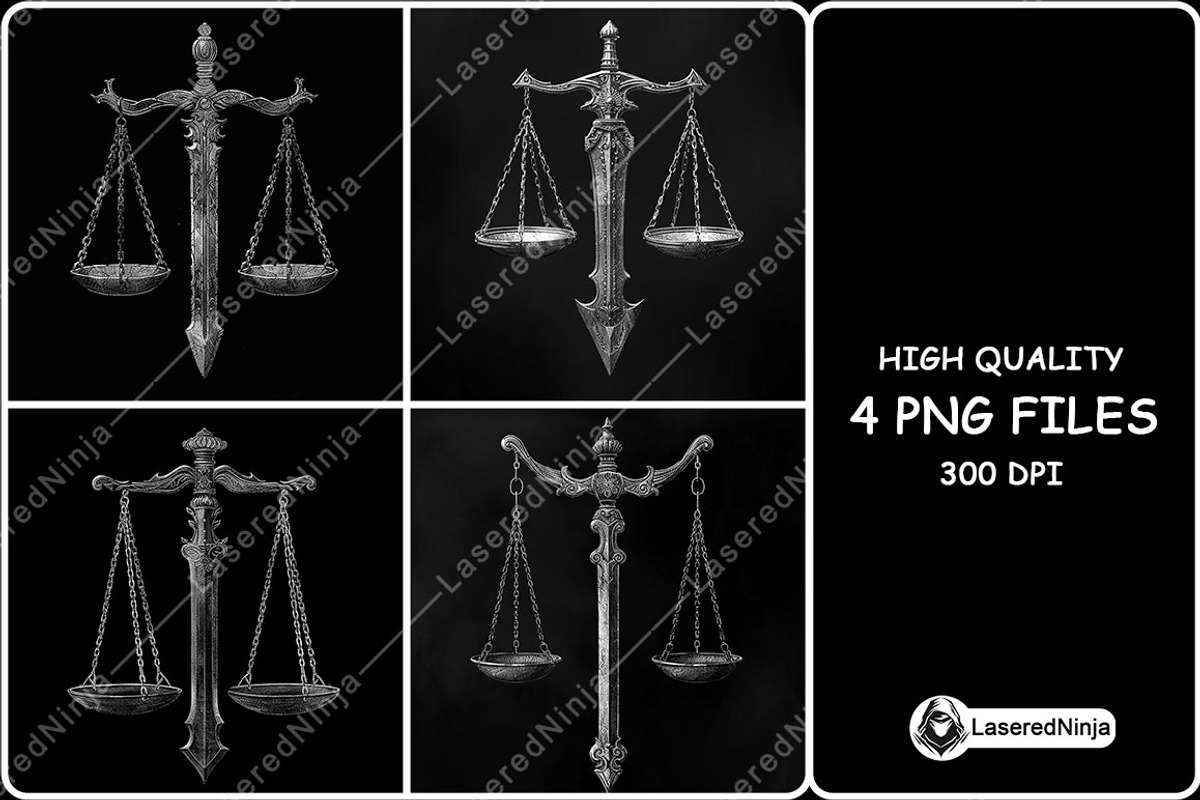Justice Scale Sword Balance, a Background Graphic by LaseredNinja (Photo 1 of 7)