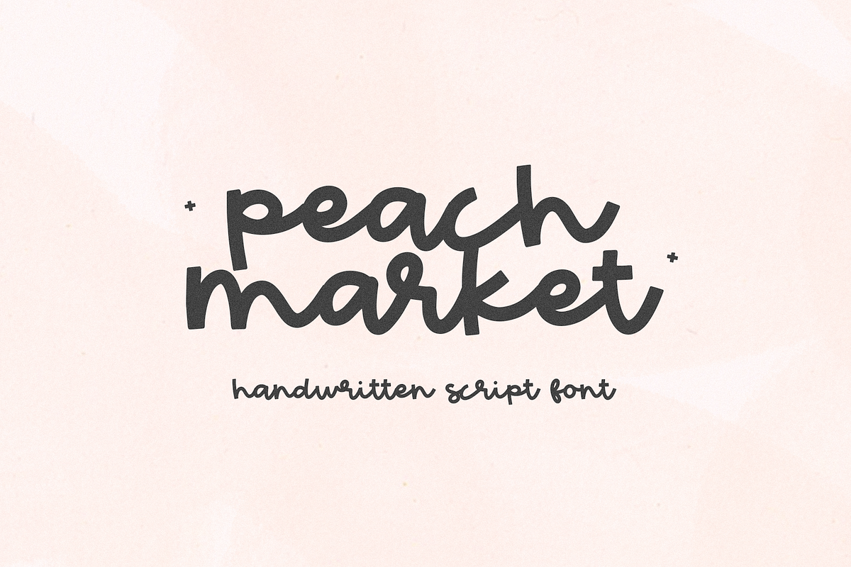 Peach Market | Cute Script Font