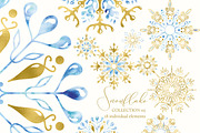 Snowflakes Clipart Collection 03, an Object Graphic by savanamm design (Thumbnail 1 of 4)