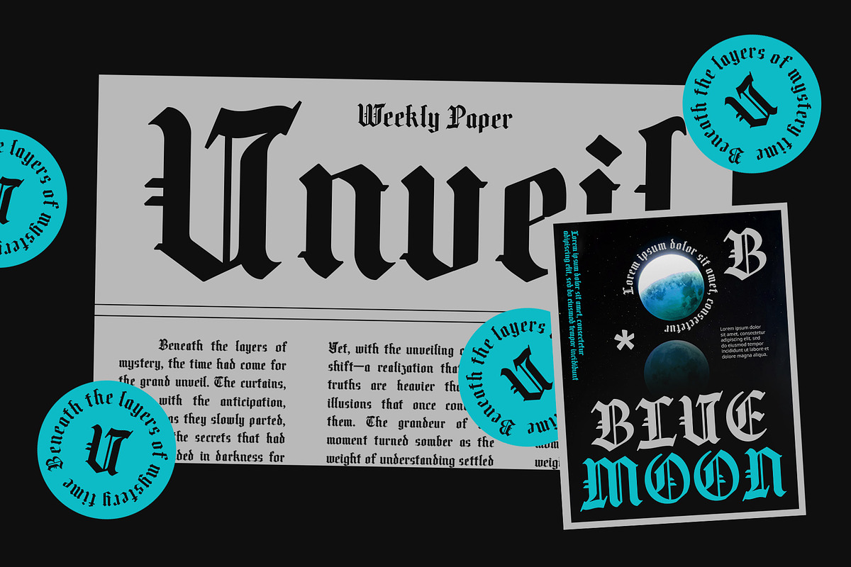 CS Claes – Old English Font, a Blackletter Font by Craft Supply Co. (Photo 5 of 8)