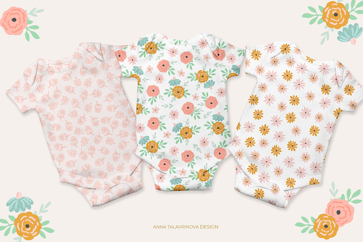 Delicate Spring baby patterns, a Pattern Graphic by Cozy pattern shop (Photo 5 of 5)