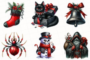 Gothic Christmas Clipart Bundle, an Illustration by OK Design (Thumbnail 5 of 5)