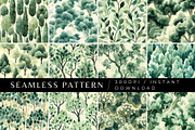 12 Brush and Bough Seamless Patterns, a Pattern Graphic by Inknfolly (Thumbnail 1 of 7)