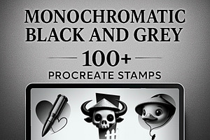 MonoChromatic Black&Grey TattooStamp
