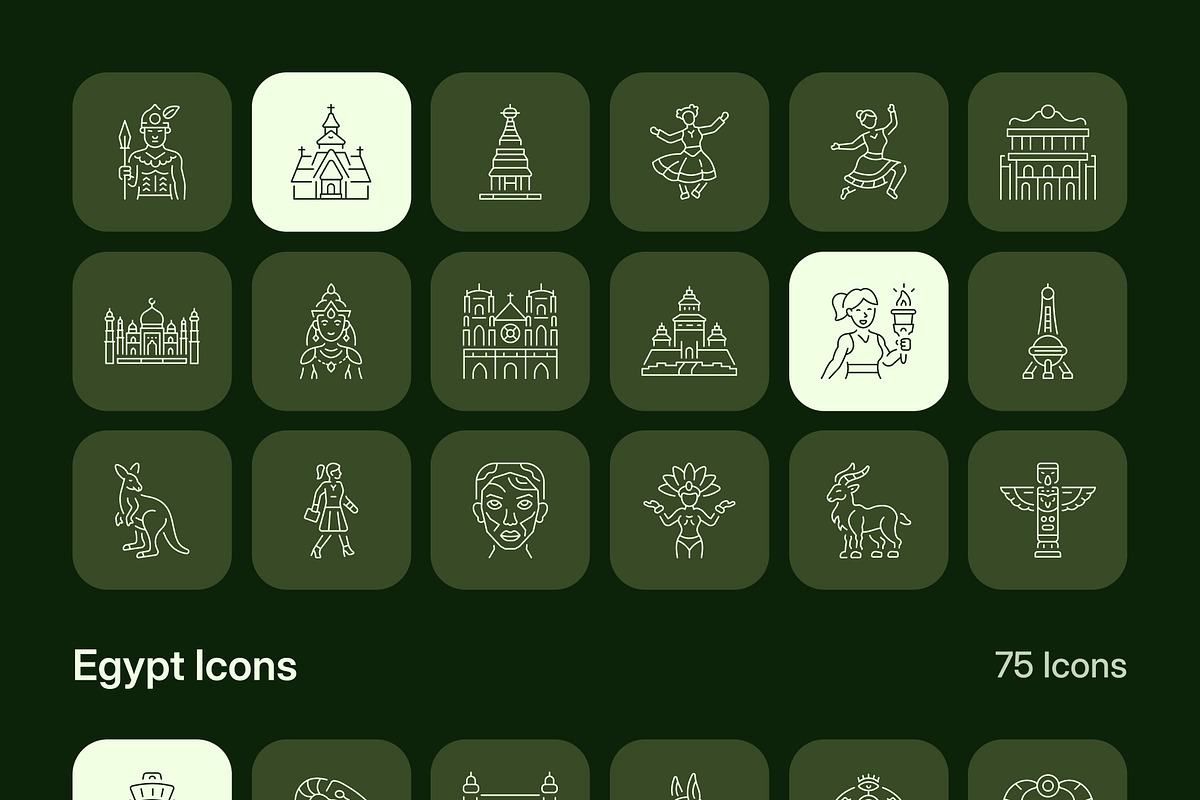 1390 Cultural and Historical Icons, an Outline Icon by Prosymbols (Photo 10 of 25)