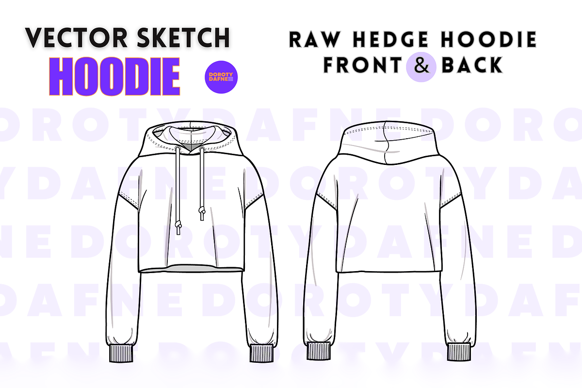 Raw Hedge Hoodie, an Apparel Mockup by Doroty Dafne Designs (Photo 2 of 7)