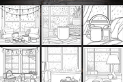 Rainy Day Cozy Coloring Pages Bundle, a Brochure Template by LA Design (Thumbnail 2 of 10)
