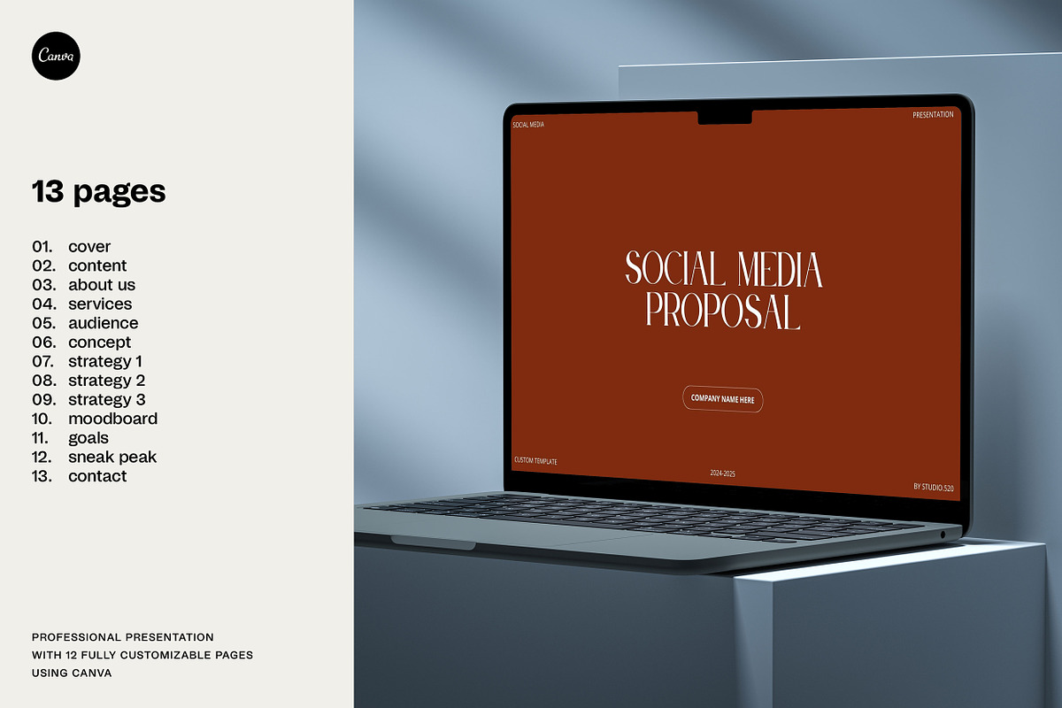 Social Media Proposal Template, a Marketing Template by Studio.520 (Photo 8 of 8)