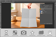 Brochure On Wooden Desk PSD, an Advertising Mockup by Bruno's Shop (Thumbnail 2 of 3)