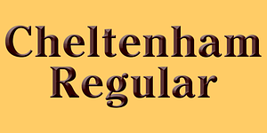 Cheltenham, a Serif Font by Wooden Type Fonts