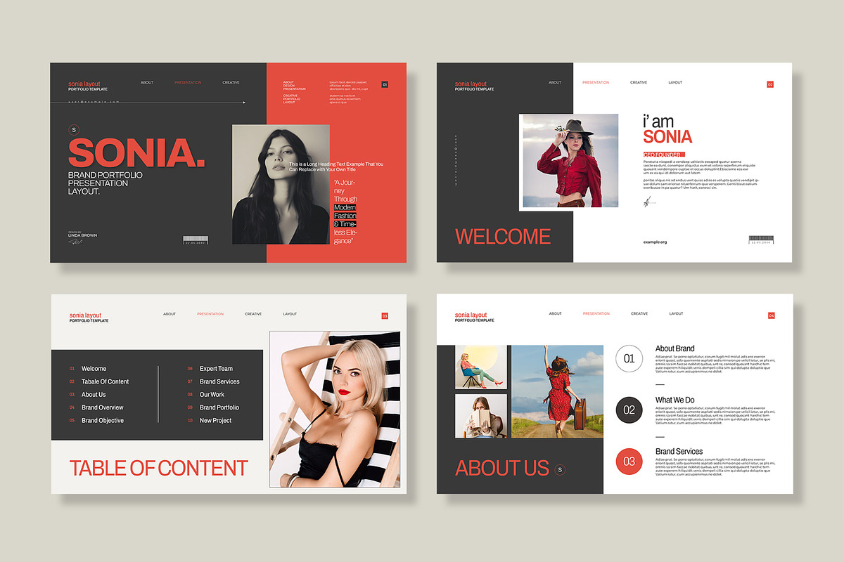 Sonia Portfolio Presentation Design, a Presentation Template by MightyDesign (Photo 2 of 8)