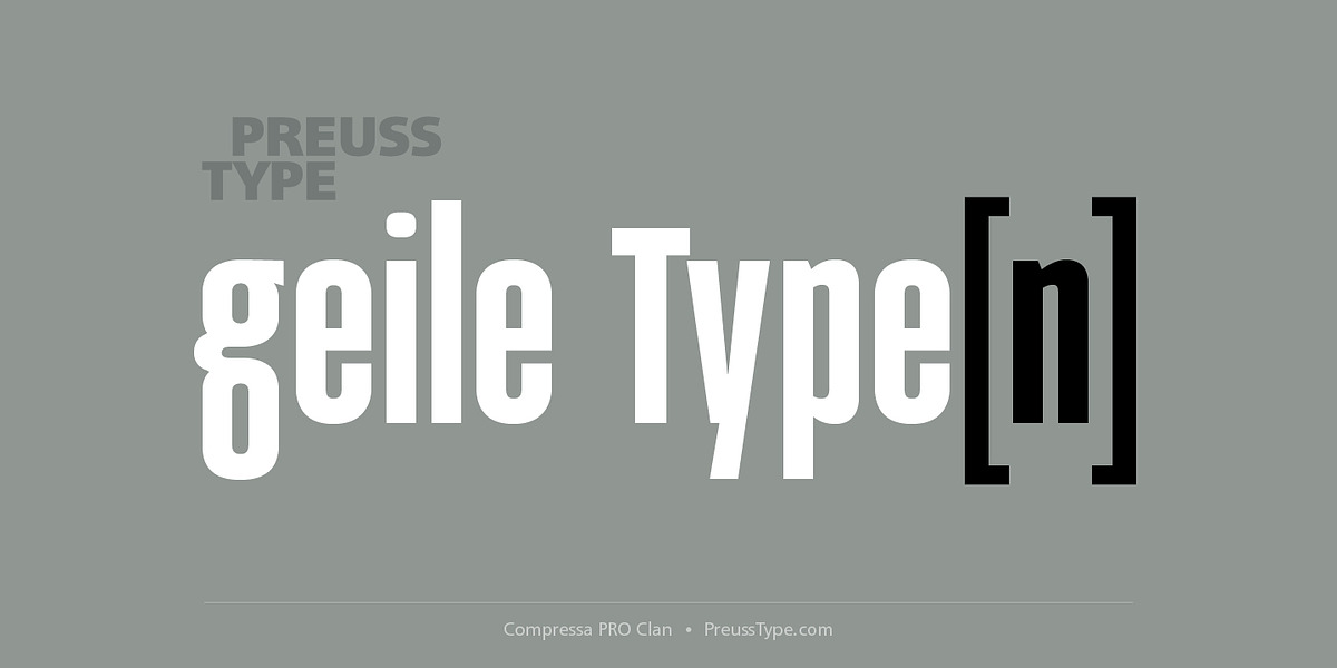 Compressa PRO, a Sans Serif Font by preussTYPE (Photo 3 of 9)