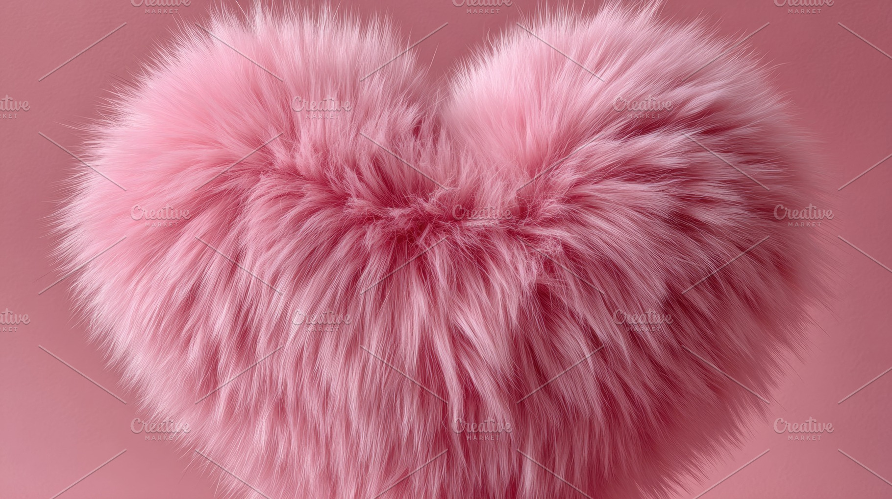 Fluffy pink heart on soft background, a Photo by Beautiful things