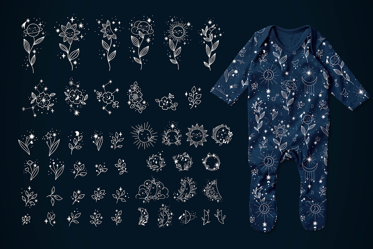 Celestial - Stars and Moons Cliparts, an Illustration by OxanaTally (Photo 6 of 11)