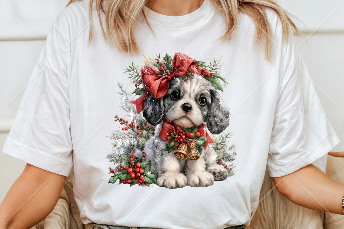 Whimsical Christmas Dog Clipart PNG, a Seasonal Illustration by Canvas Craft (Photo 6 of 10)