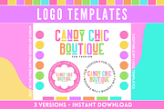 Cute & Colorful Logo Templates, a Branding & Logo Template by SunshineStudioBoutique (Thumbnail 1 of 10)