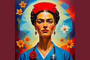 Nurse Art Midjourney Prompts, a Background Graphic by Design Laz (Thumbnail 6 of 7)
