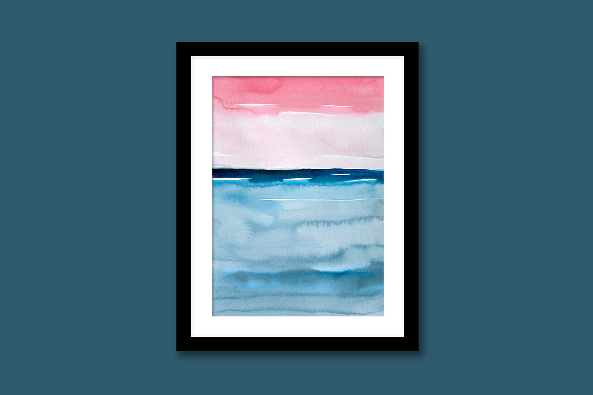About Sunset, Watercolor Scenery, a Background Graphic by Marmoris.Arts (Photo 7 of 17)