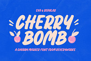 Cherry Bomb - A Chubby Marker Font, a Font by ReveryWorks (Thumbnail 1 of 12)