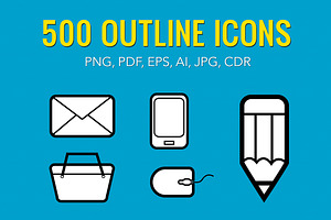 500 Outline Icons