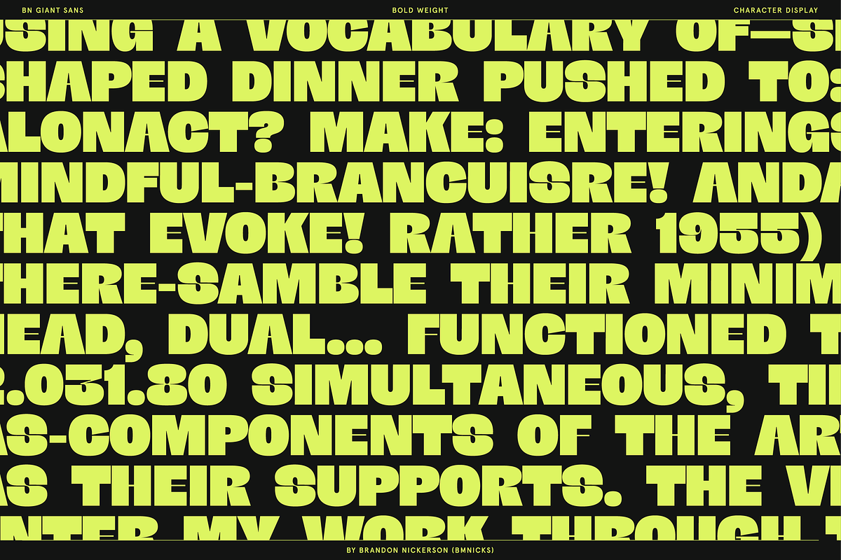 BN Giant, a Sans Serif Font by Bnick (Photo 14 of 19)