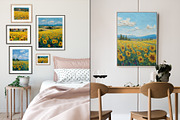 Summer Sunflower Field Illustration, a Decorative Illustration by Housui Patterns (Thumbnail 4 of 12)