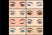 Realistic Eyes Vector Set, a Graphic by KannaaDesign (Thumbnail 2 of 4)