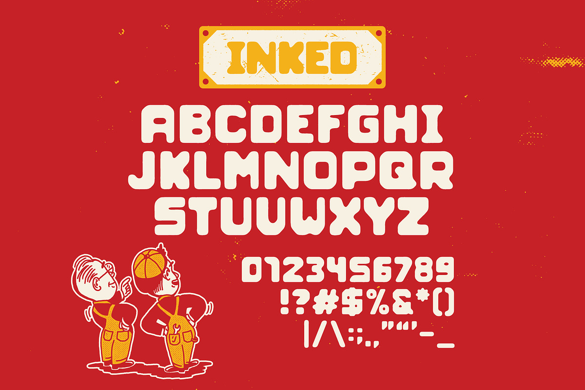 Service Sans | Retro Blocky Font, a Sans Serif Font by HeyAidan (Photo 4 of 7)