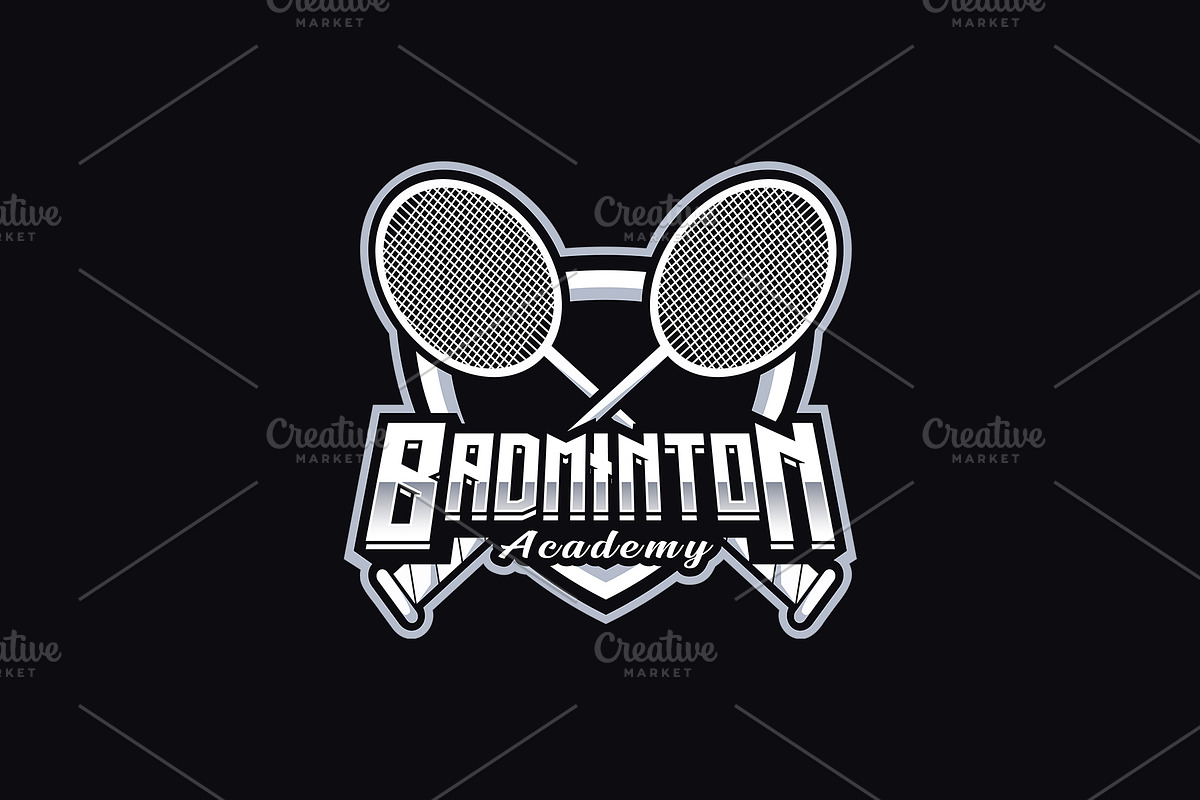 Badminton Academy Logo Template, a Branding & Logo Template by HasnainGFX (Photo 3 of 3)