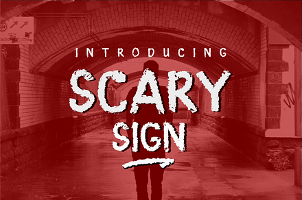 Scary Sign, a Sans Serif Font by Java pep