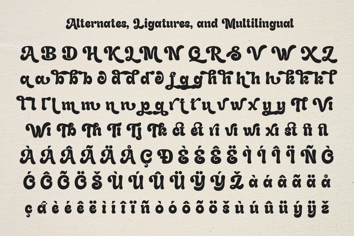 Gladolia - Chunky Groovy Font, a Serif Font by Dharmas Foundry (Photo 15 of 16)