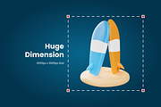 3D Holiday Illustration, an Object 3D Model by SLAB! Design (Thumbnail 2 of 4)