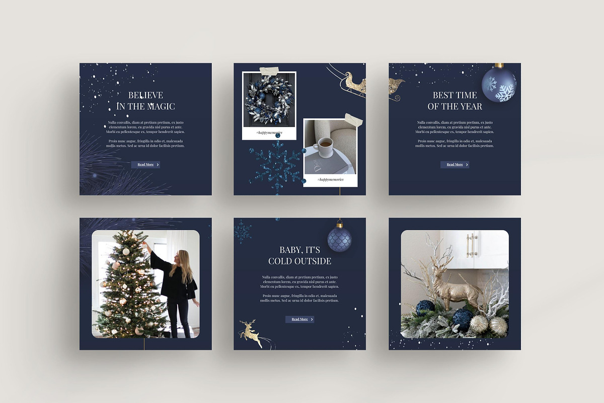 Christmas Instagram Puzzle template, a Social Media Template by LiliesandBerries (Photo 10 of 13)