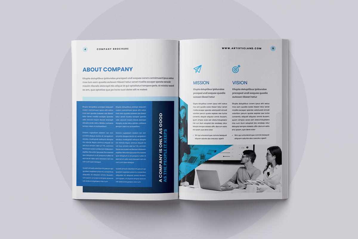 Brochure | Word, PPTX, InDesign, PSD, a Brochure Template by ArtisticLand (Photo 4 of 8)