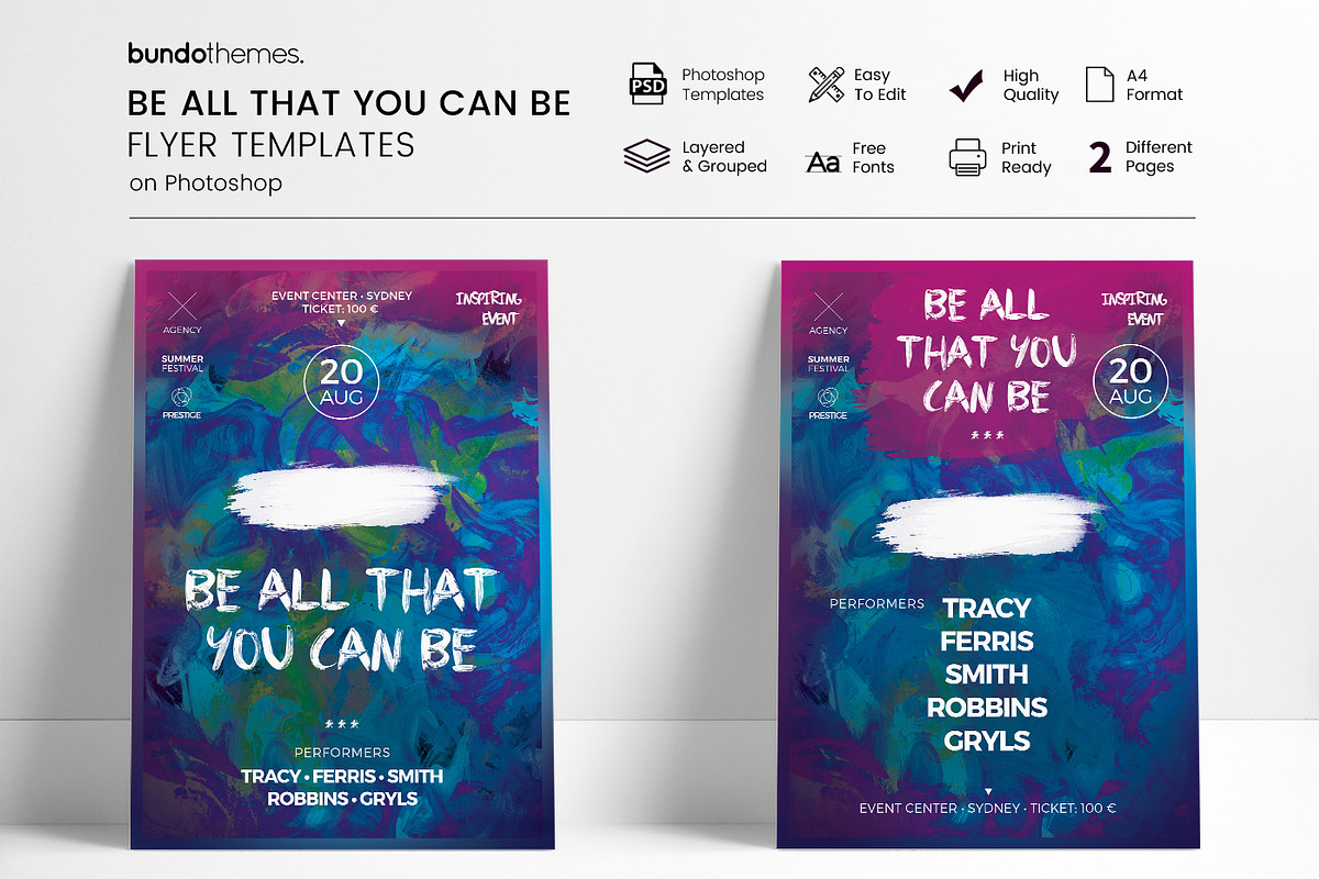 18 Eye-Catching Event Flyer Bundle, a Flyer Template by Bundo Themes (Photo 4 of 22)