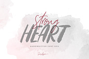 Strong Heart - Font Duo, a Script Font by Sarid Ezra (Thumbnail 1 of 10)