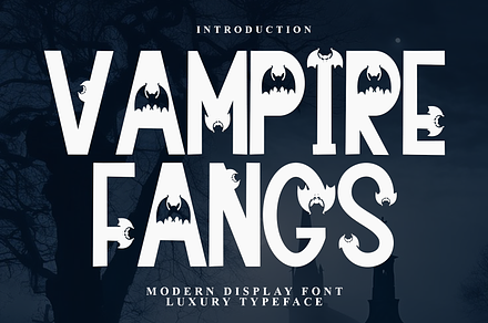 Vampire Fangs, a Sans Serif Font by FreshTypeINK
