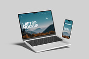 laptop and Phone Mockup, a Wearable Device Mockup by graphictime (Thumbnail 3 of 10)